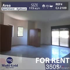 Ajaltoun, Apartment for Rent, 115 m2, شقة للإيجار في عجلتون
