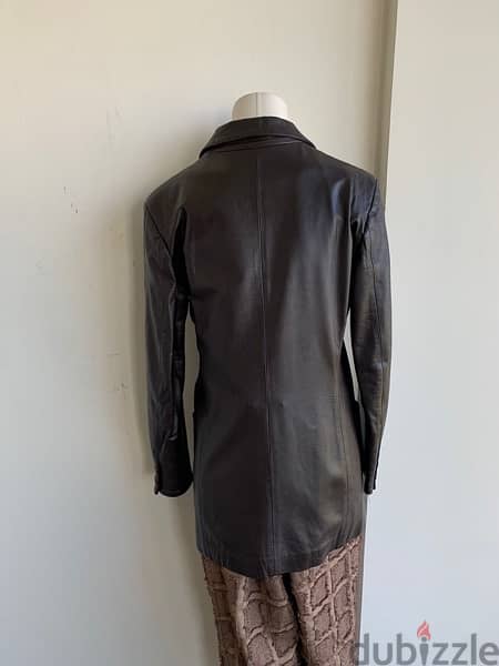 •Douglas chocolate brown genuine lamb leather coat made in Italy 1