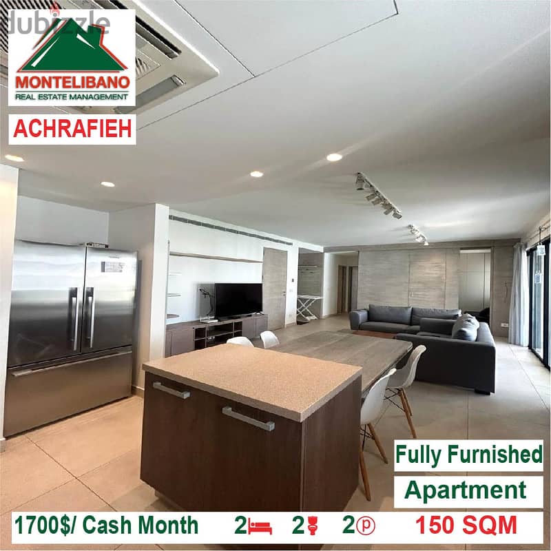 1700$/Cash Month!! Apartment for rent in Achrafieh!! 1