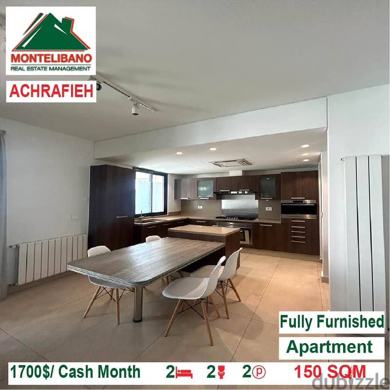 1700$/Cash Month!! Apartment for rent in Achrafieh!! 2