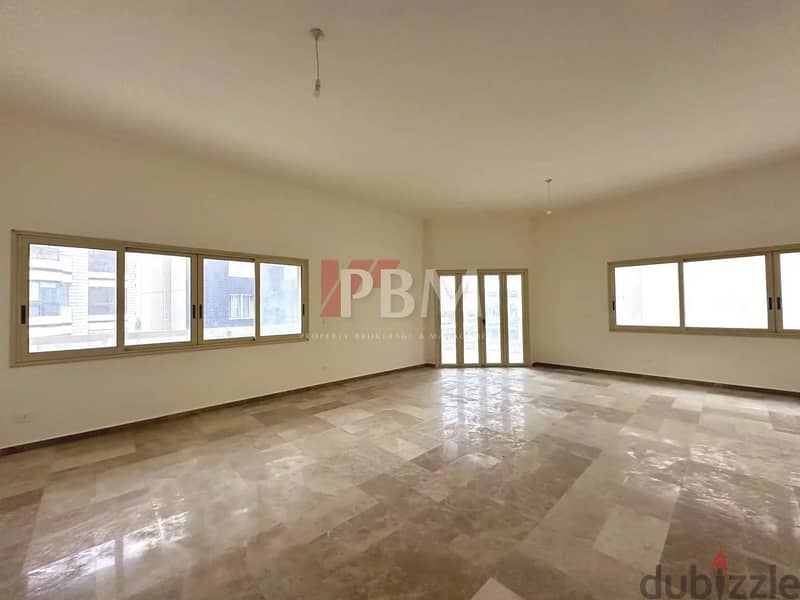Beautiful Apartment For Rent In Raouche | Balcony | 295 SQM | 1