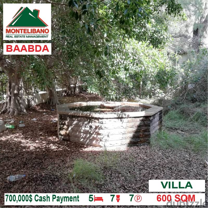 700,000$ Cash Payment!! Villa for sale in Baabda!! 1