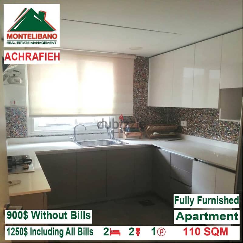 1250$/Cash Month!! Apartment for rent in Achrafieh!! 3