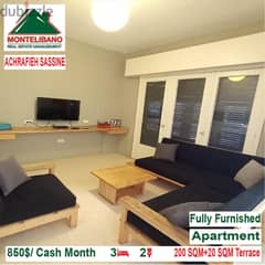 850$/Cash Month!! Apartment for rent in Achrafieh Sassine!!