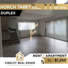 Apartment for rent in Horsh Tabet Duplex KR974