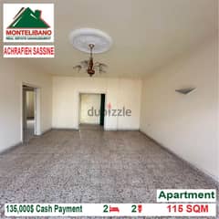 135,000$ Cash Payment!! Apartment for sale in Achrafieh Sassine!! 0