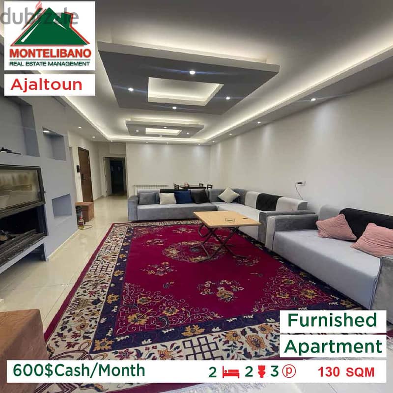 600$Cash/Month!!Apartment for rent in Ajaltoun!! 0