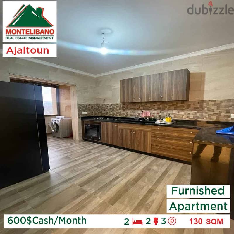 600$Cash/Month!!Apartment for rent in Ajaltoun!! 1
