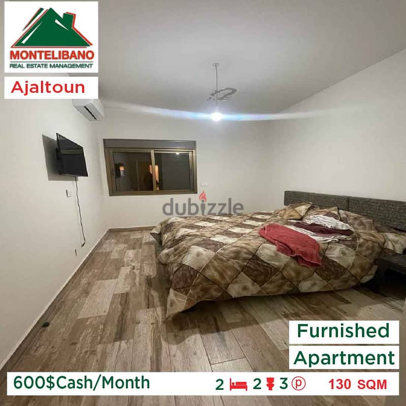 600$Cash/Month!!Apartment for rent in Ajaltoun!! 2