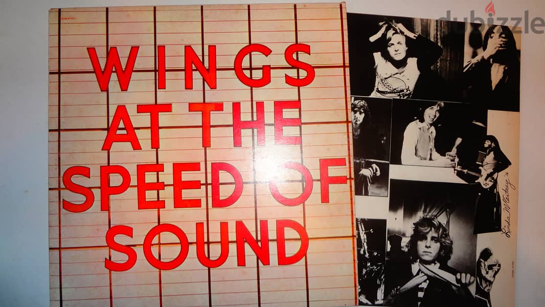 Wings at the speed of sound vinyl album media & cover vg 0