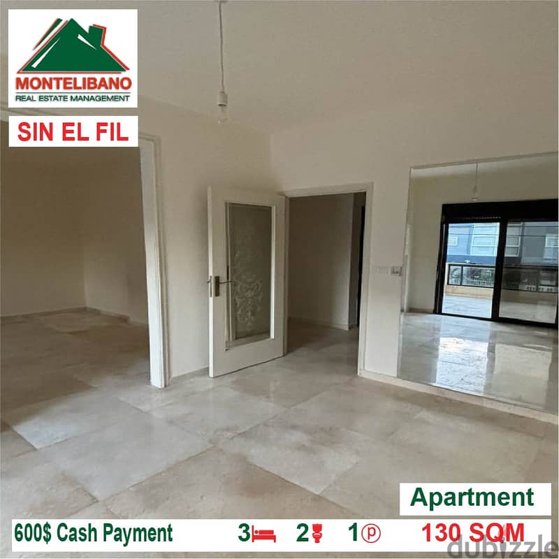 600$!! Apartment for rent located in Sin El Fil 2