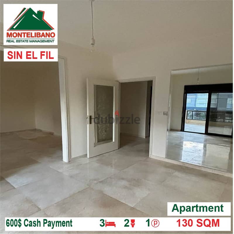 600$!! Apartment for rent located in Sin El Fil 3
