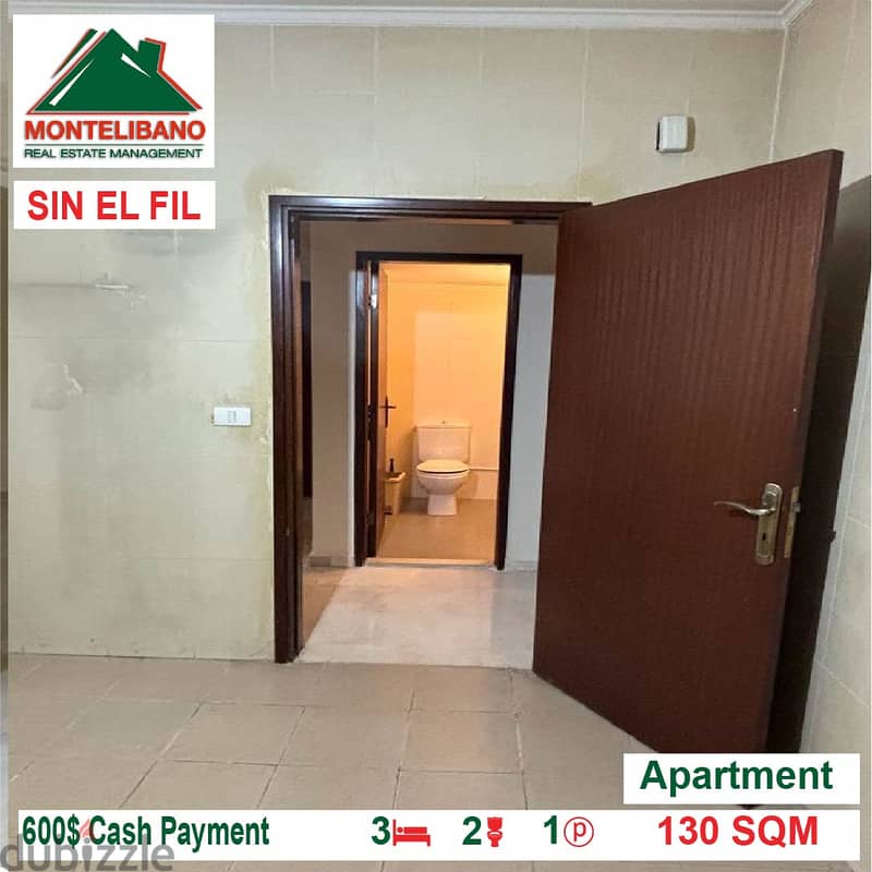 600$!! Apartment for rent located in Sin El Fil 6
