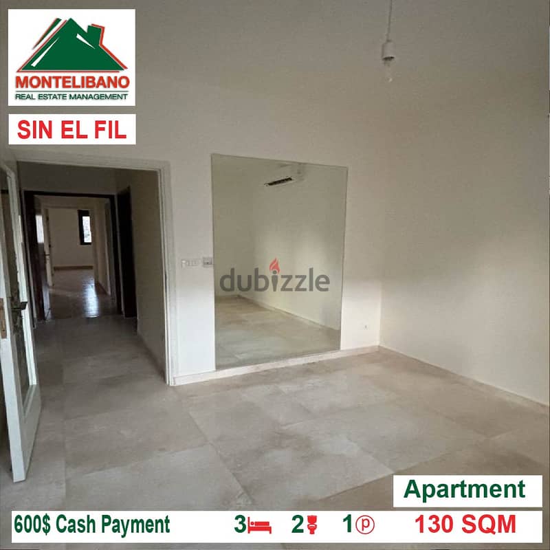 600$!! Apartment for rent located in Sin El Fil 8