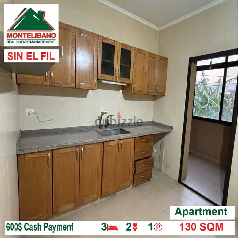 600$!! Apartment for rent located in Sin El Fil 9