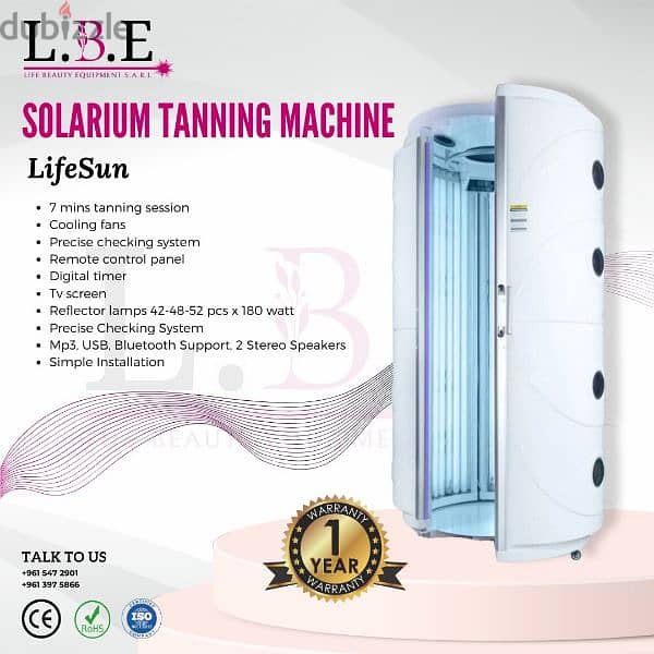 Solarium tanning machine 42 lamps 180 wat
Germany lamps
7500$ 0