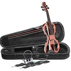 Stagg Shaped Electric Violin Outfit, Brown