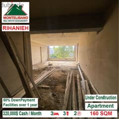 320,000$!!! Apartment for sale located in Rihanieh Baabda