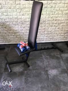 adjustable bench heavy duty with dumbels 0