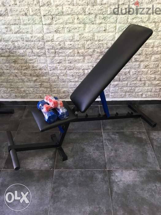 adjustable bench heavy duty with dumbels 4