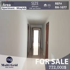 Mtayleb, Apartment for Sale, 277 m2+ 116 m2 Garden, شقة للبيع في مطيلب 0
