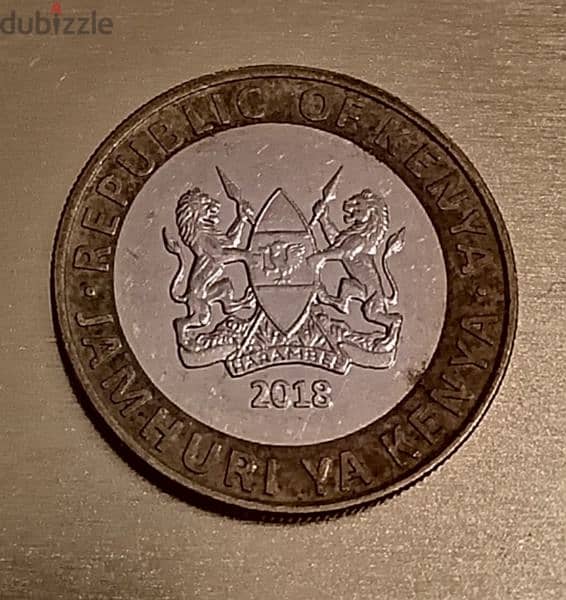 Kenya 10 Shillings coin 2018 3