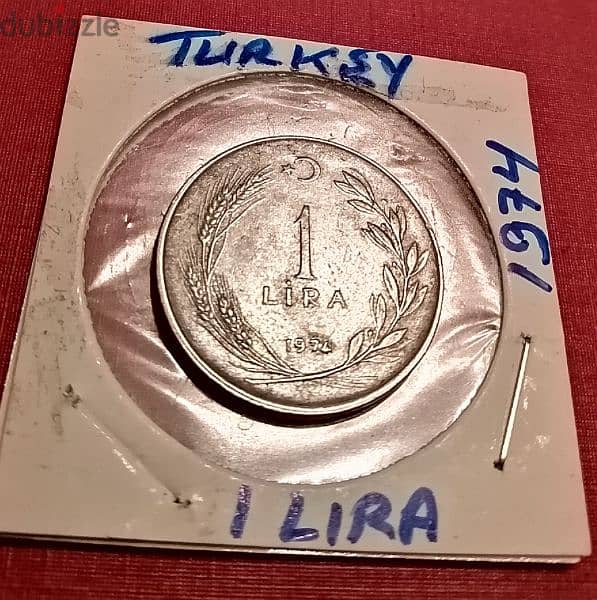 1974 Turkey Kamal Ataturk 1 Lira 2