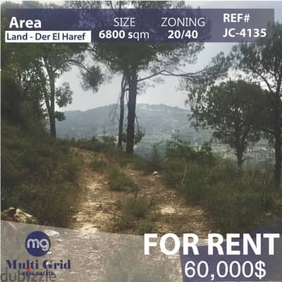 JC-4135 / Land for Rent in Deir El Haref, أرض للإيجار في دير الحرف