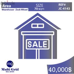 Warehouse for Sale in Zouk Mikael, JC-4143, مستودع للبيع في ذوق مكايل 0