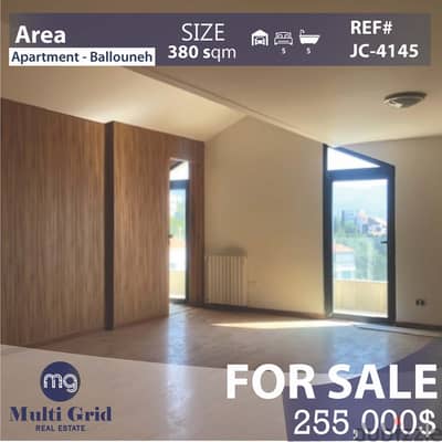 JC-4145 / Apartment for Sale in Ballouneh , شقة للبيع في بلونة