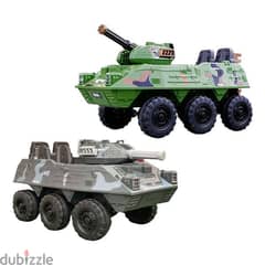 Children Four Wheel 12V7AH Off Road Army Tank Armor Car 0