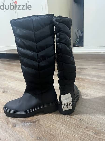 ZARA Boots Size 39 Black —-ORIGINAL NEW 0