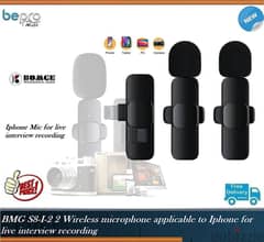 BMG S8-I-2 Wireless mic for Iphone for live interview recording,Tiktok
