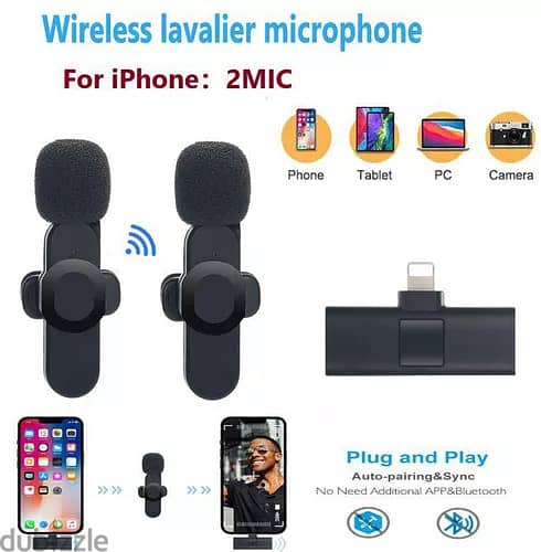 BMG S8-I-2 Wireless mic for Iphone for live interview recording,Tiktok 1