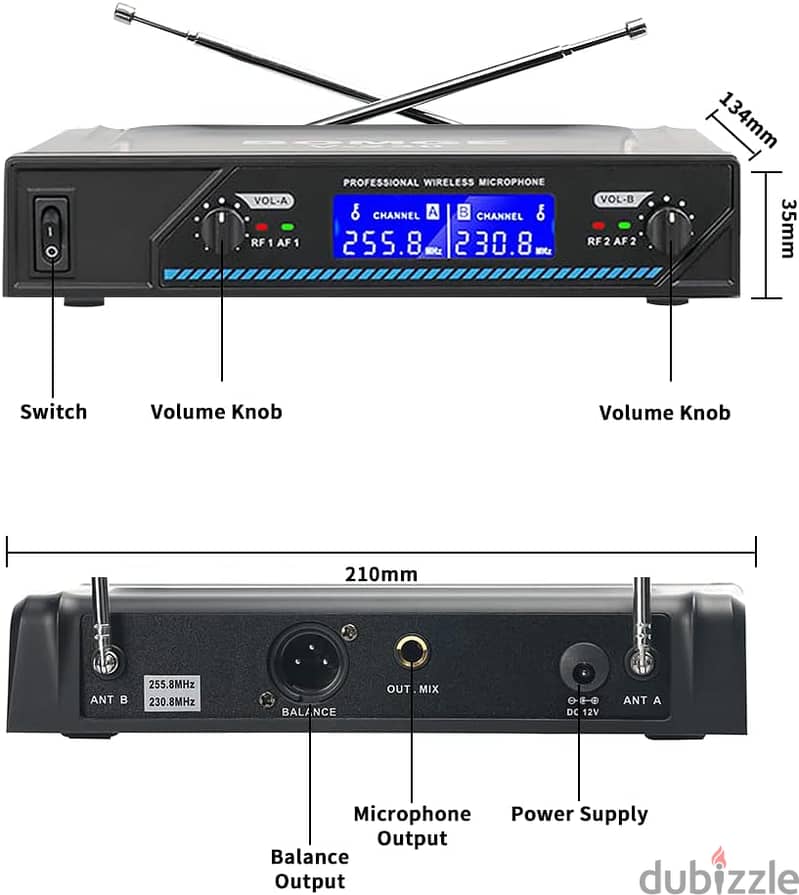 BMG V210 Wireless Microphone System,Ideal for Church,Karaoke,Birthday 3