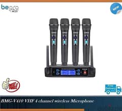 BMG V410 Wireless Microphone System,Ideal for Church,Karaoke,Birthday