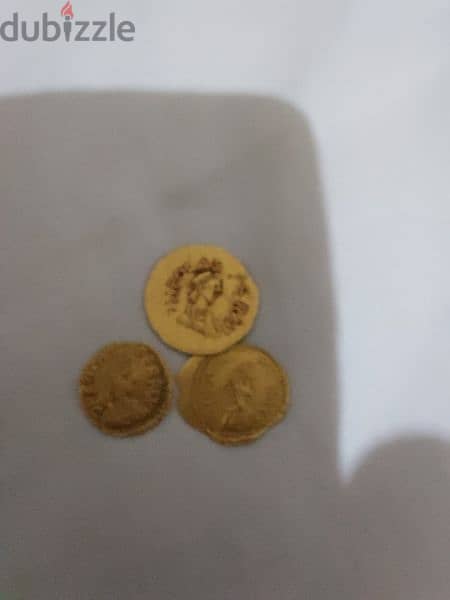 Ancient Byzantine Gold 3 coins set for Focus year 602 AD 1