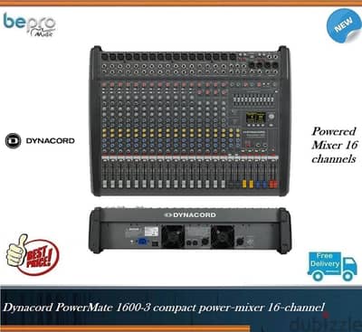 Dynacord PowerMate 1600-3 compact power‑mixer 16‑channels, Pro Mixer