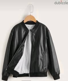 leather jacket جاكيت اسود جلد 0