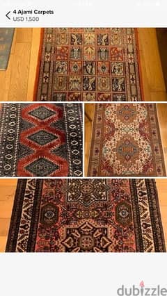 Handmade Ajami carpets/pure wool