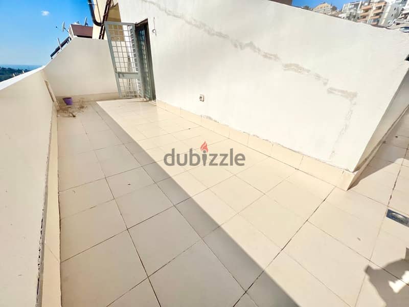 mansourieh semi furnished rooftop with two terraces for rent Ref#4927 3
