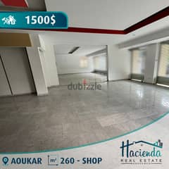 Main Road Shop For Rent In Aoukar