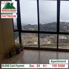 59,000$ Cash Payment!! Apartment for sale in Feitroun!!
