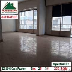 320000$!! Apartment for sale located in Ashrafieh!! 0