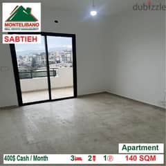 400$!! Apartment for Rent located in Sabtieh