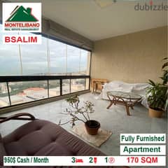 950$!! A fully furnished apartment for rent in Bsalim !!!