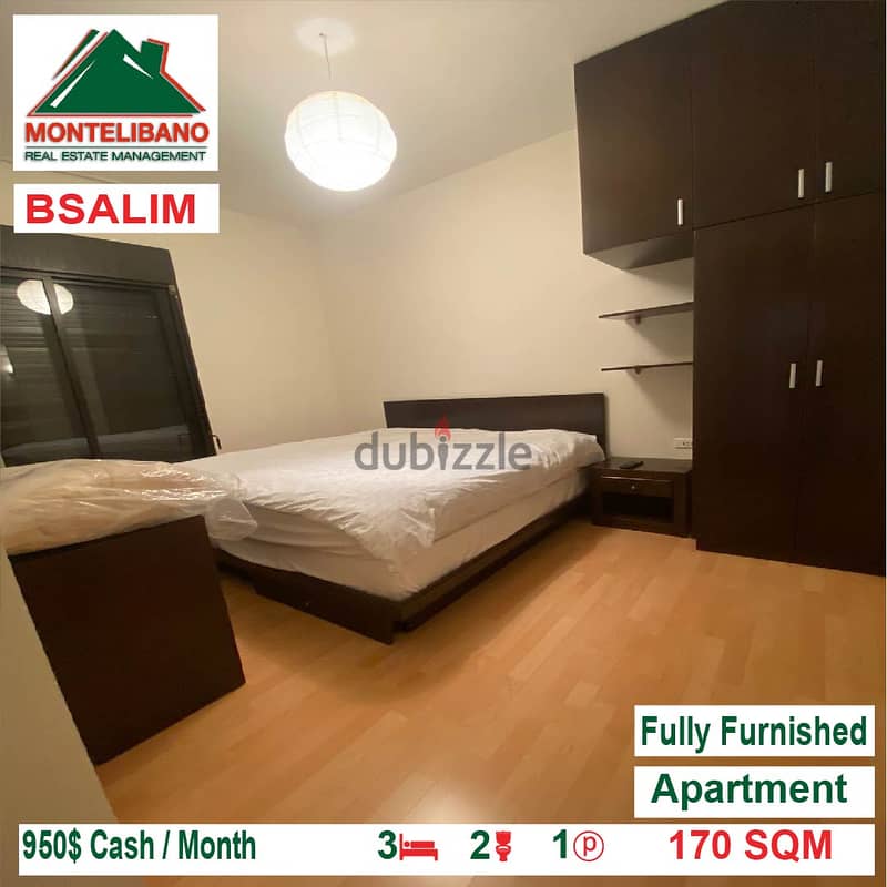 950$!! A fully furnished apartment for rent in Bsalim !!! 5