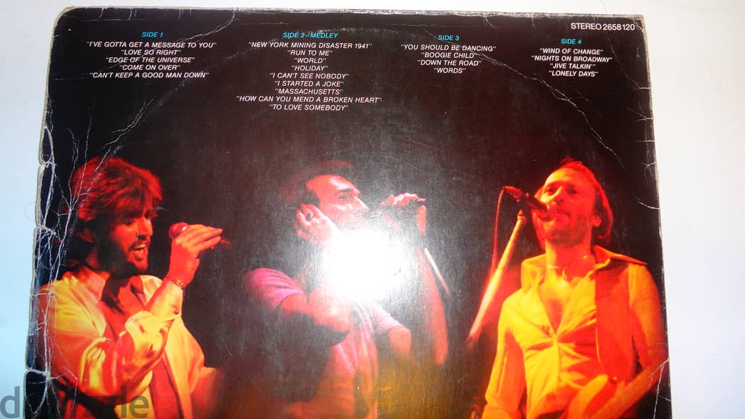 Bee Gees "here at last. . . " live double vinyl album gatefold 3