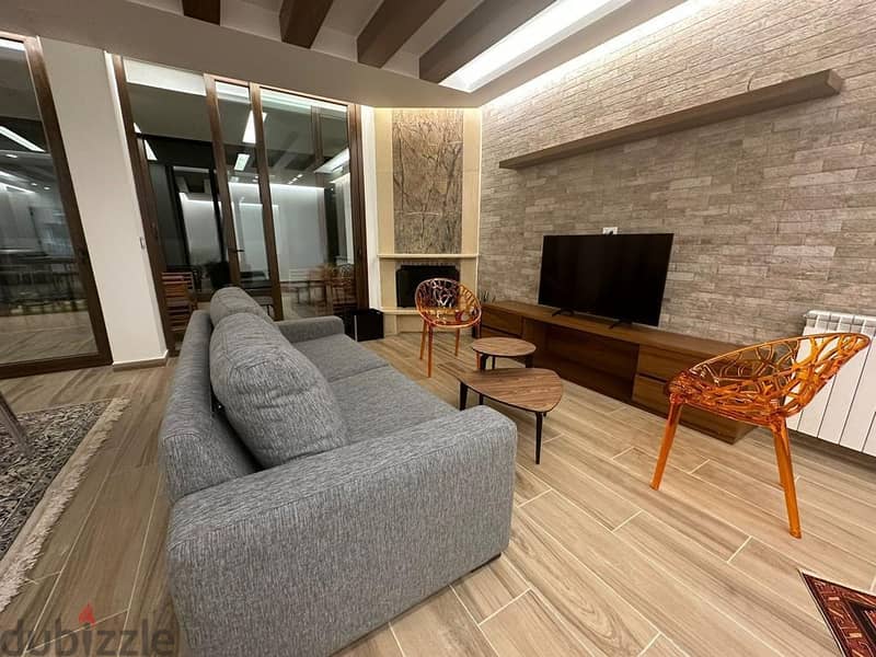 L14480- Furnished Chalet with Mountain View for Rent In Faraya 1