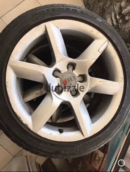 original 17" rims Audi & 18" tires 265/60/18 1